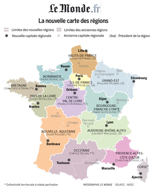 Les nouvelles régions françaises