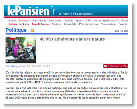 Adhérents PS - Le Parisien