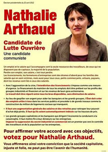 Arthaud, candidate de Lutte Ouvrière