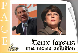 Bayrou, Aubry et leur lapsus