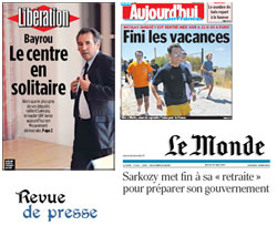 Les Unes de la presse