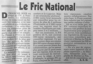 Canard enchaîné - Front national