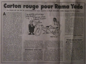 Carton rouge pour Rama Yade