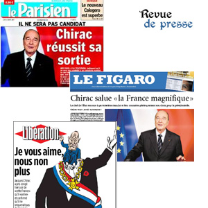 Les Unes sur Chirac