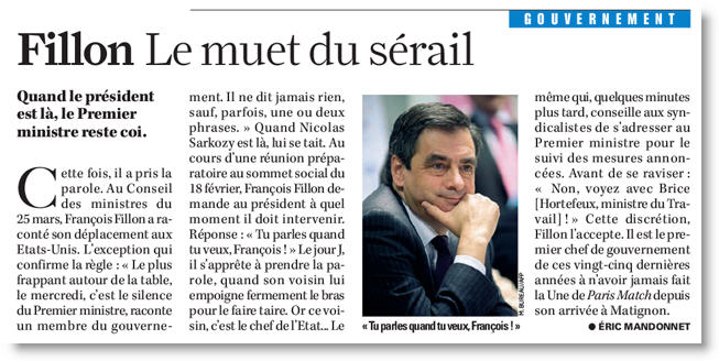 Fillon, le muet du sérail - L'Express