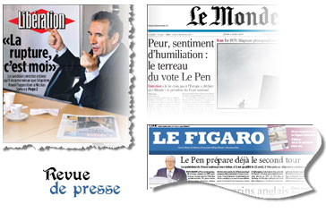 Les Unes de la presse