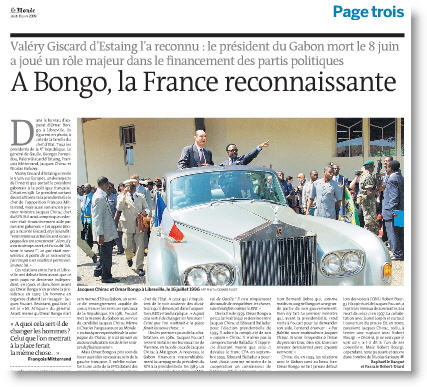 Le Monde - Omar Bongo