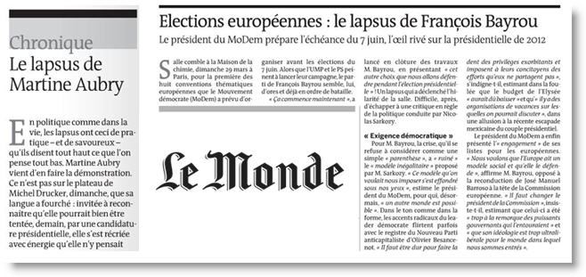 Le Monde - lapsus