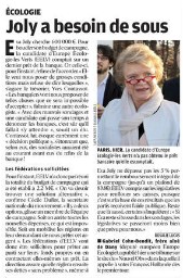 Les sous de Joly dans Le Parisien