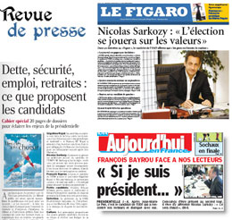 Les Unes de la presse