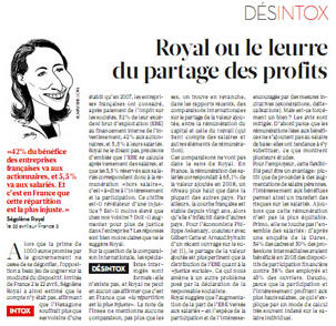 Royal et le partage des richesses