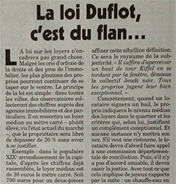 Loi Duflot dans Le Canard