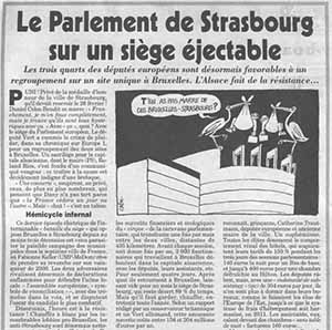 Parlement européen de Strasbourg - Canard enchaîné