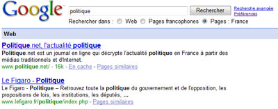 Politique google