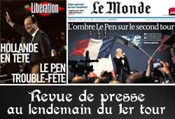 Revue de presse du 23 avril 2012