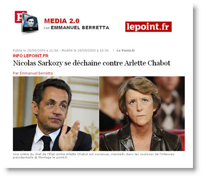 Nicolas Sarkozy et Arlette Chabot