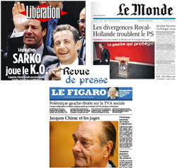 Sarkozy, Chirac et Hollande