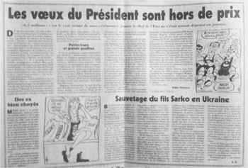 Les voeux de Sarkozy dans Le Canard