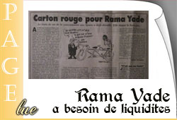 Budget voyages de Rama Yade